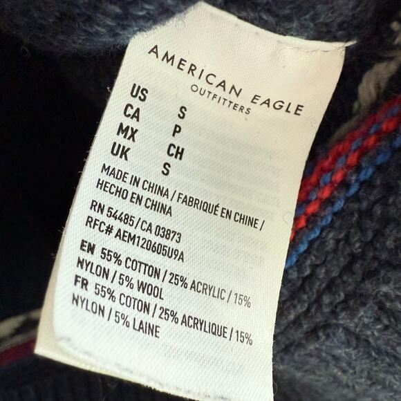 Fair Isle Sweater Nordic Knit Winter Pullover Women S American Eagle Holiday - Picture 7 of 9